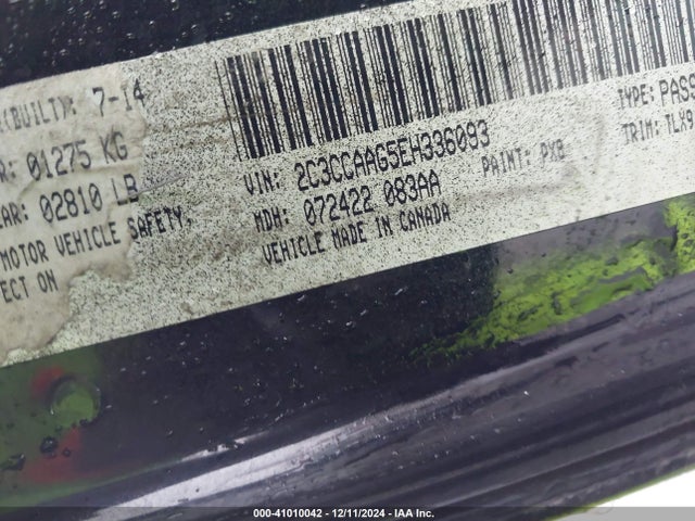 Chrysler 300 2014 2C3CCAAG5EH336093 Image 9