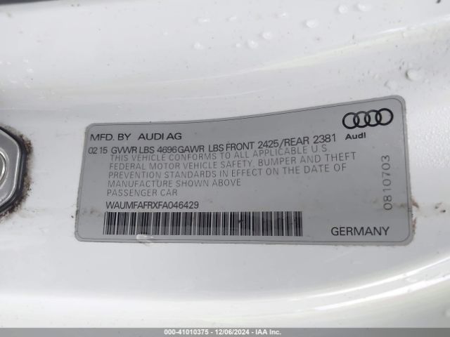 WAUMFAFRXFA046429 Audi A5 2.0t Premium