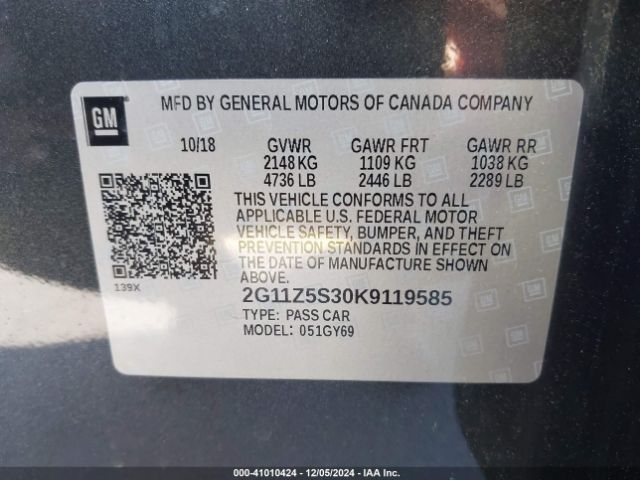 2G11Z5S30K9119585 Chevrolet IMPALA LT