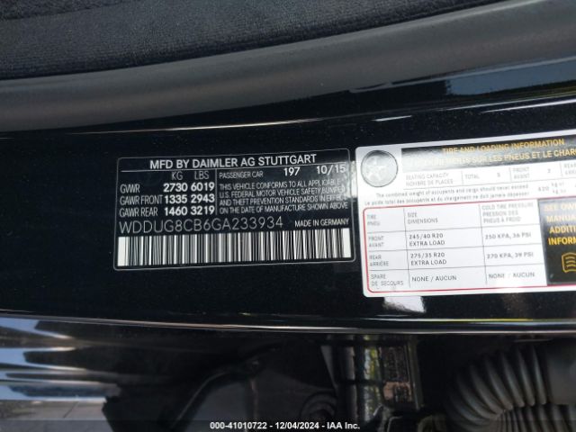 WDDUG8CB6GA233934 Mercedes-Benz S 550