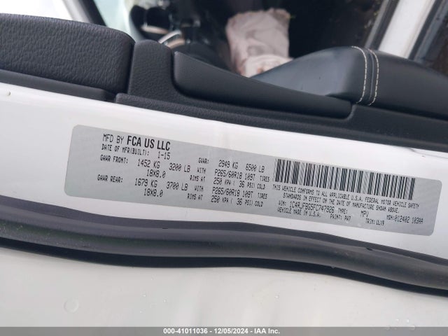 Jeep Grand Cherokee Limited 2015 1C4RJFBG5FC747926 Image 9