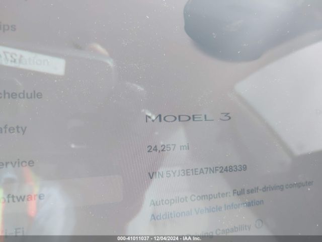 5YJ3E1EA7NF248339 Tesla Model 3 Rear-wheel Drive