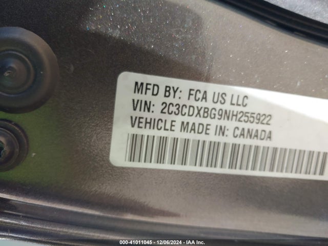 Dodge Charger Sxt Rwd 2022 2C3CDXBG9NH255922 Image 9