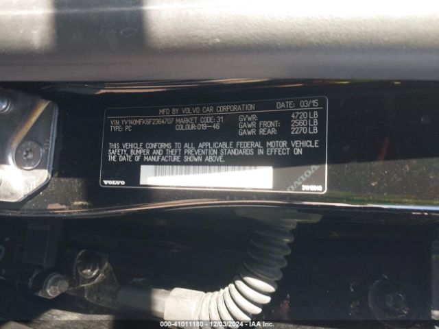 YV140MFK6F2364707 Volvo S60 T5 Premier