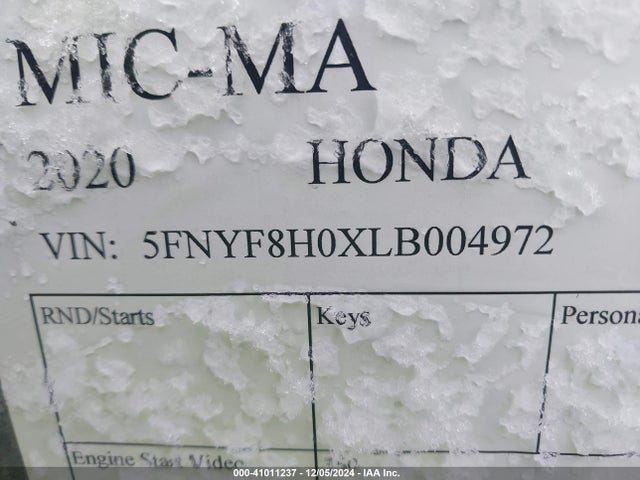 Honda Passport Awd Elite 2020 5FNYF8H0XLB004972 Image 9