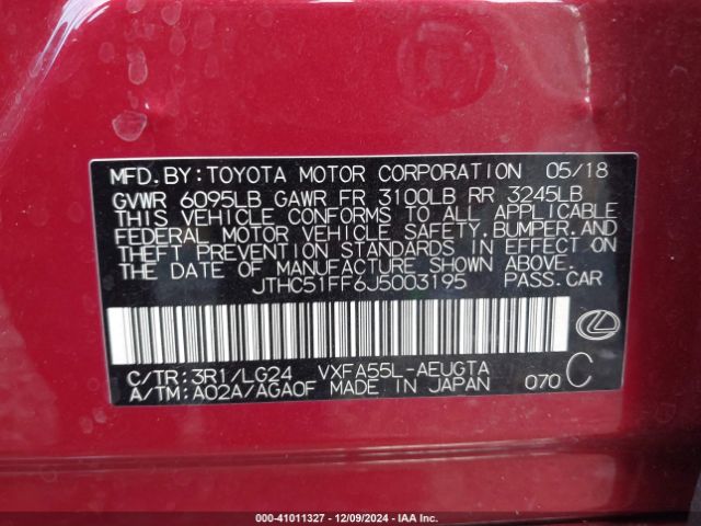 JTHC51FF6J5003195 Lexus Ls 500