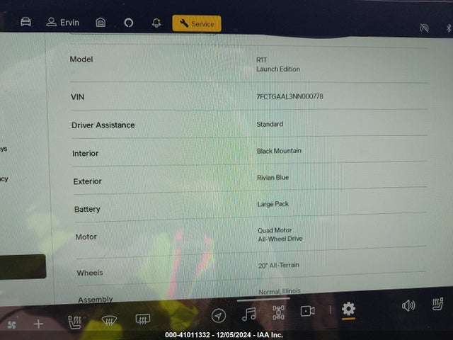 Rivian R1t Launch Edition 2022 7FCTGAAL3NN000778 Image 19