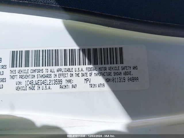 1C4BJWEG4EL213599 Jeep Wrangler Unlimited Sahara