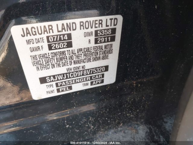 SAJWJ1CD9F8V75320 Jaguar XJ