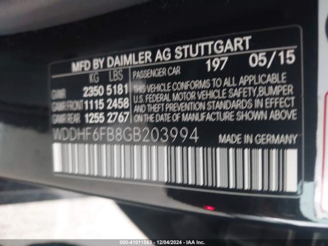 WDDHF6FB8GB203994 Mercedes-Benz E 400