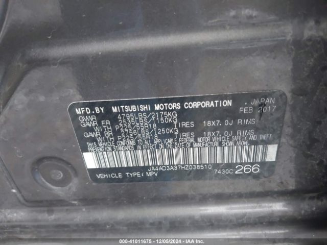 2017 MITSUBISHI OUTLANDER JA4AD3A37HZ038510 Photo 8