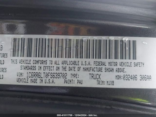 1C6RR6LT0FS639702 RAM 1500 Outdoorsman