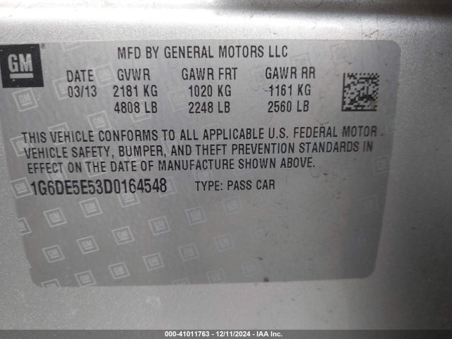2013 CADILLAC CTS 1G6DE5E53D0164548 Photo 8