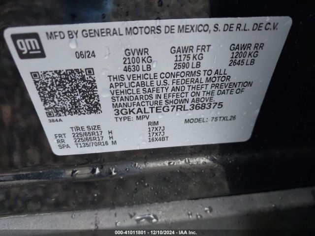 3GKALTEG7RL368375 GMC Terrain Awd Sle