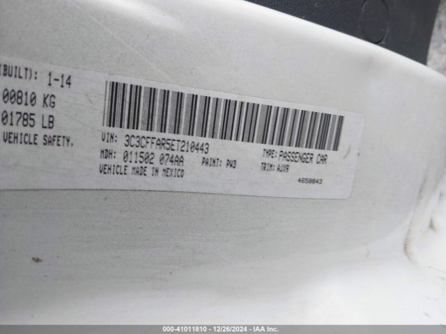 3C3CFFAR5ET210443 Fiat 500 POP