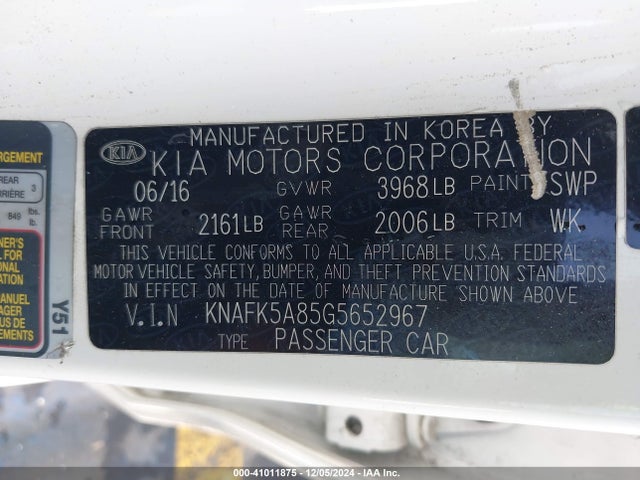 KIA FORTE LX 2016 KNAFK5A85G5652967 Image 9