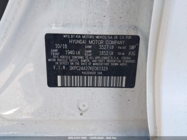 3KPC24A37KE061329 Hyundai Accent Sel