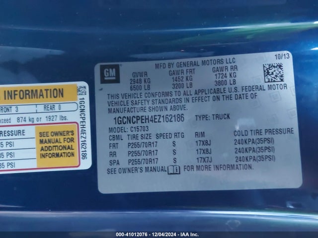 1GCNCPEH4EZ162186 Chevrolet Silverado 1500 Work Truck 2wt