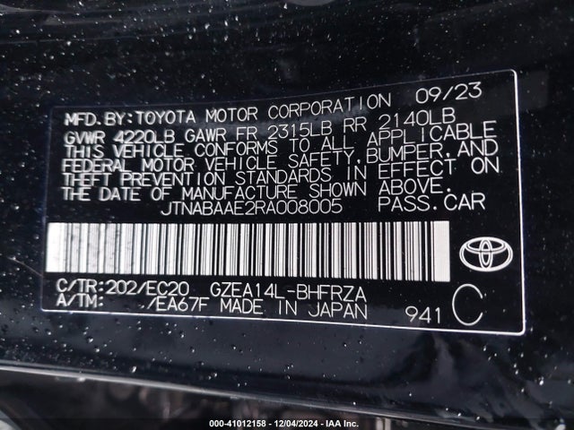 Toyota Gr Corolla Premium 2024 JTNABAAE2RA008005 Image 9