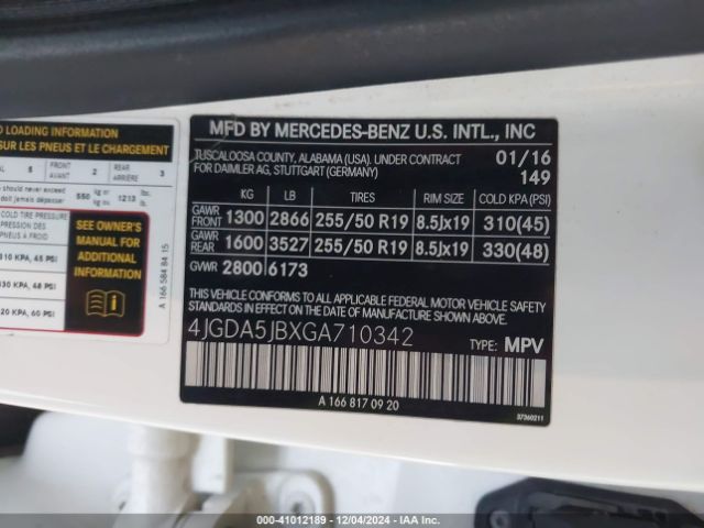 2016 MERCEDES-BENZ GLE 350 4JGDA5JBXGA710342 Photo 8