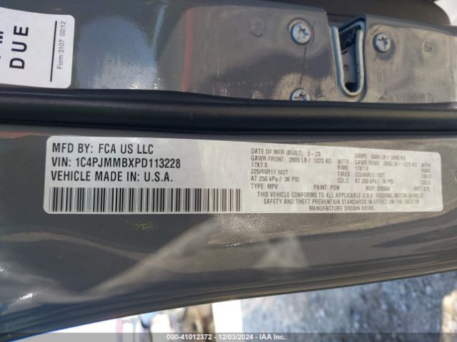 1C4PJMMBXPD113228 Jeep Cherokee Altitude Lux 4x4