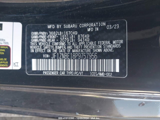 Toyota Gr86 Premium 2023 JF1ZNBE18P9757956 Image 9