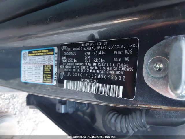 5XXG14J22MG049532 KIA K5 LXS