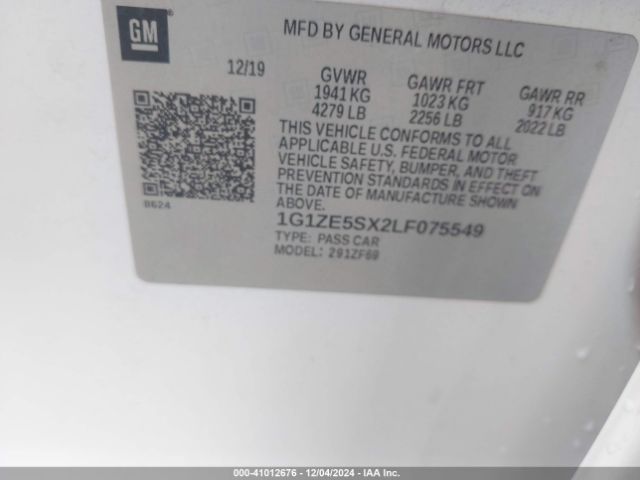 1G1ZE5SX2LF075549 Chevrolet Malibu Fwd Premier