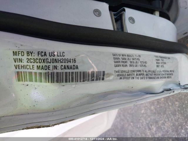 2C3CDXGJ0NH209416 Dodge Charger Scat Pack