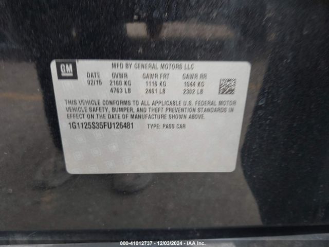 1G1125S35FU126481 Chevrolet Impala 2lt