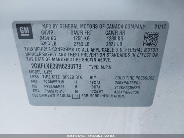 2GKFLVE30H6290779 GMC Terrain Denali