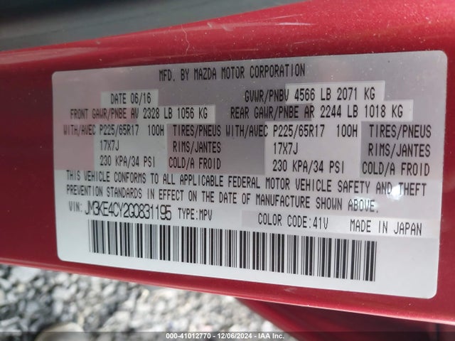 Mazda Cx-5 Touring 2016 JM3KE4CY2G0831195 Image 9