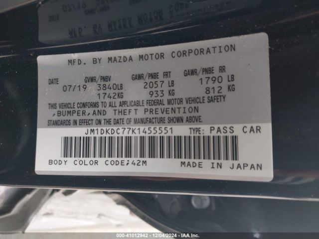 JM1DKDC77K1455551 Mazda Cx-3 Touring
