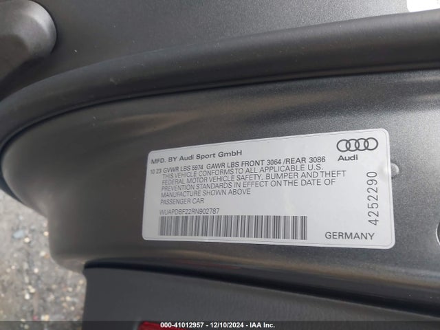 2024 AUDI RS 7 SPORTBACK WUAPDBF22RN902787 Photo 8