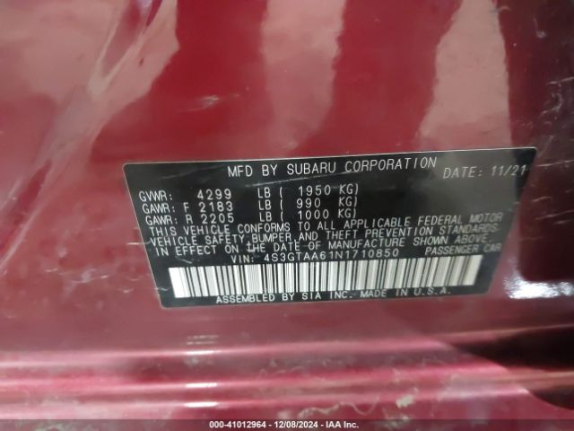 4S3GTAA61N1710850 Subaru Impreza Base 5-door