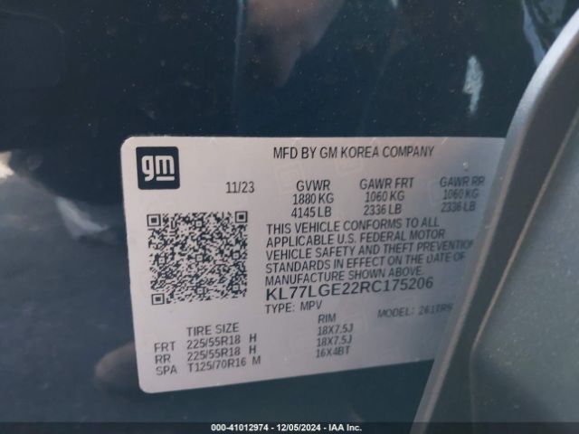 KL77LGE22RC175206 Chevrolet Trax Fwd 1rs