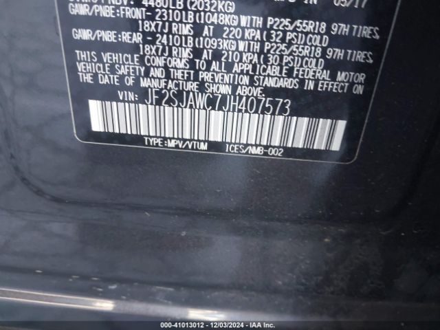 JF2SJAWC7JH407573 Subaru Forester 2.5i Touring