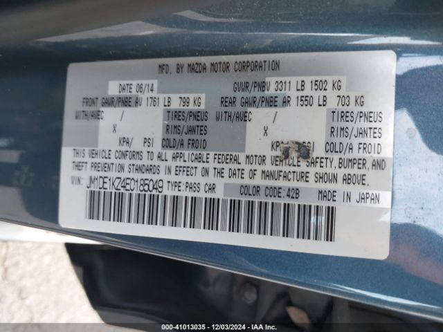 JM1DE1KZ4E0185049 Mazda Mazda2 Sport