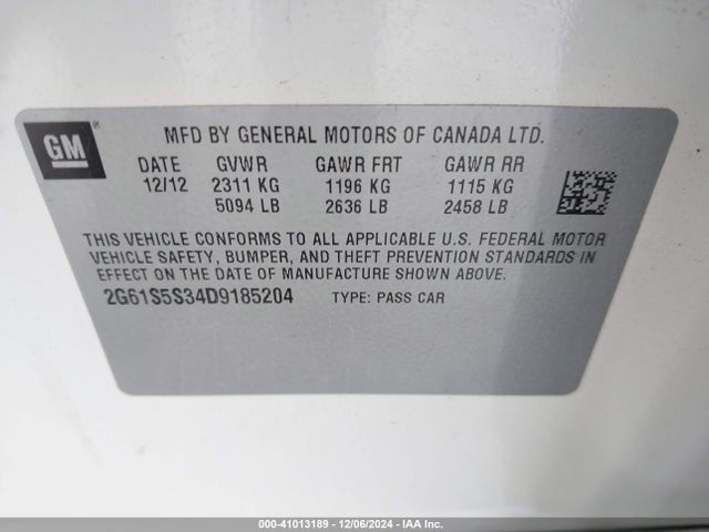 2013 CADILLAC XTS 2G61S5S34D9185204 Photo 8