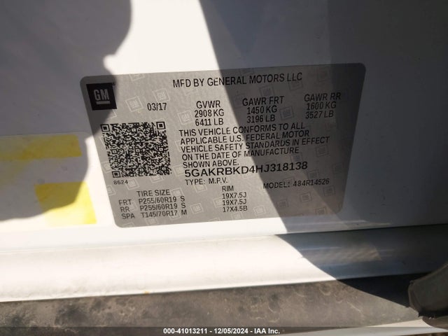 5GAKRBKD4HJ318138 Buick Enclave Leather