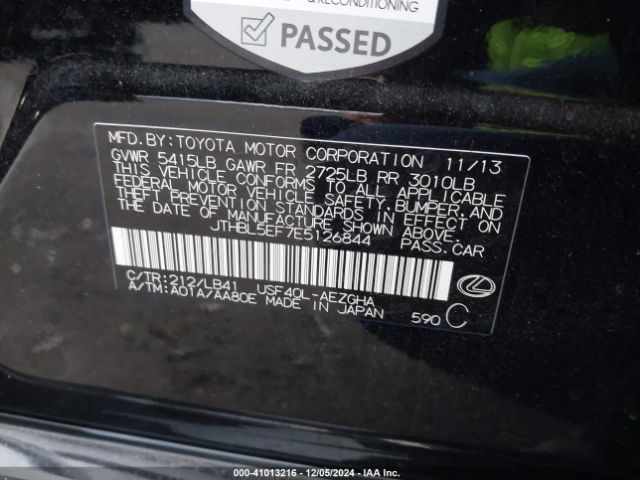 JTHBL5EF7E5126844 Lexus LS 460