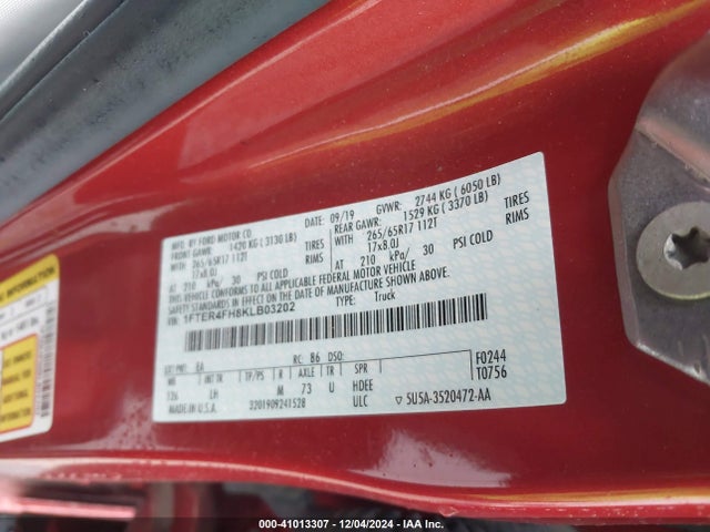1FTER4FH8KLB03202 Ford Ranger Xlt