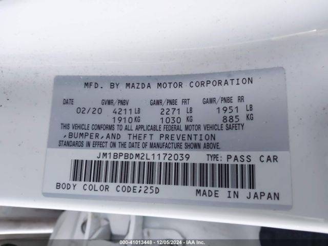 JM1BPBDM2L1172039 Mazda Mazda3 Preferred Package