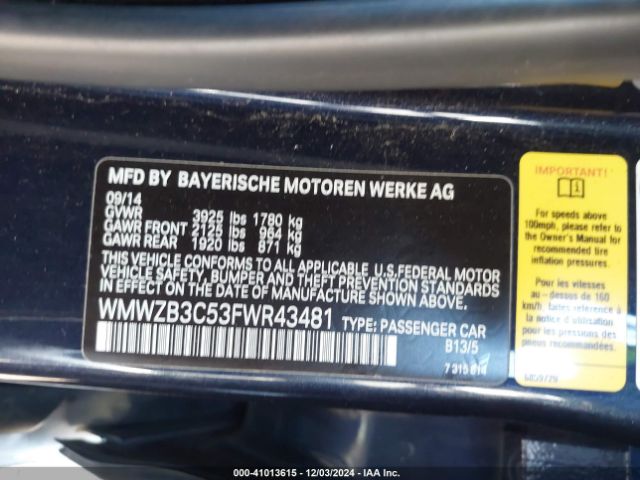 2015 MINI COUNTRYMAN WMWZB3C53FWR43481 Photo 8