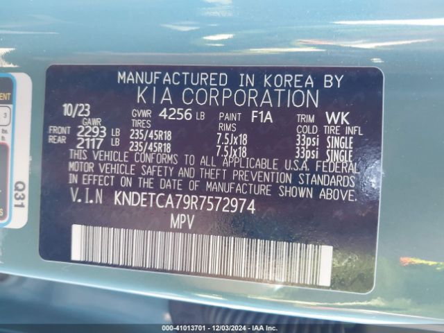 KNDETCA79R7572974 KIA Seltos Sx Turbo