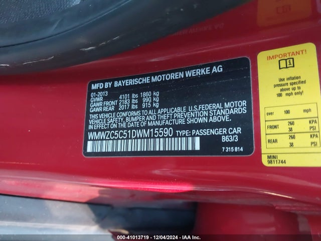 2013 MINI COUNTRYMAN WMWZC5C51DWM15590 Photo 8