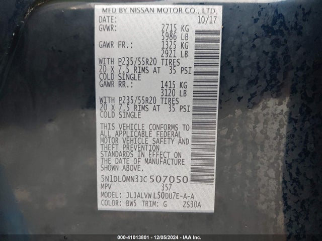 Infiniti QX60 2018 5N1DL0MN3JC507050 Image 9