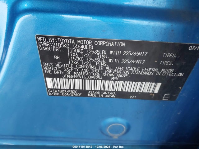 Toyota RAV4 LE 2016 JTMBFREV1GJ099254 Image 9