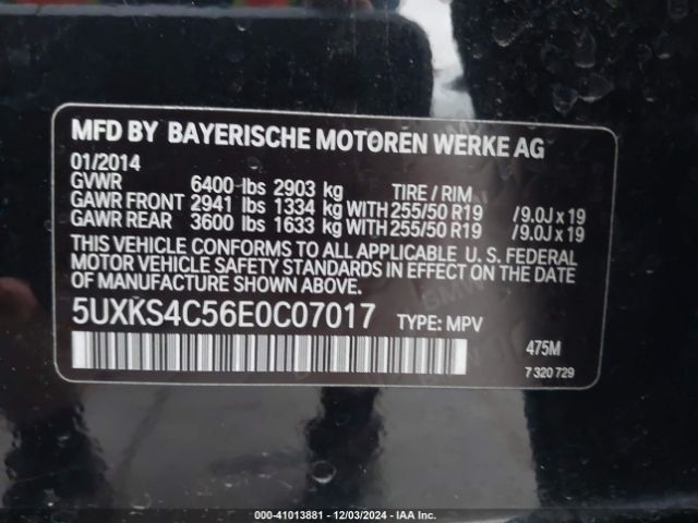 5UXKS4C56E0C07017 BMW X5 Xdrive35d