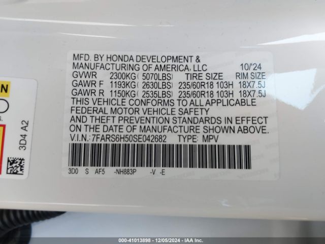 7FARS6H50SE042682 Honda Cr-v Hybrid Sport